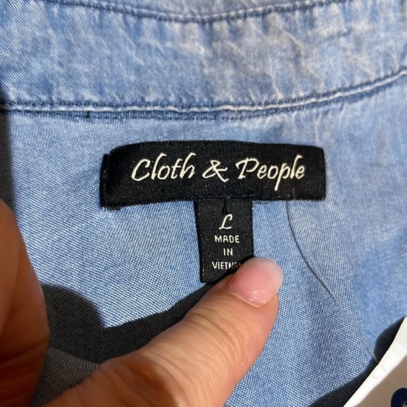 NWT Cloth & People Shirt High Low Dress Size L - Picture 8 of 10